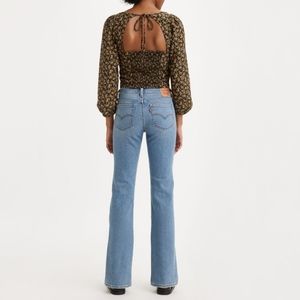 Levi's jeans women's W26 blue 518 Superlow Stretch boot cut flared wide leg boho